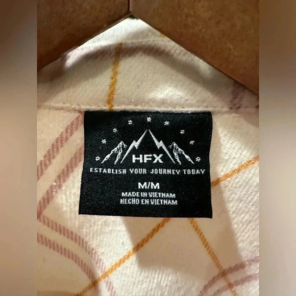 HFX Cream/ Pink Fall Shaket- size Medium - Picture 2 of 6